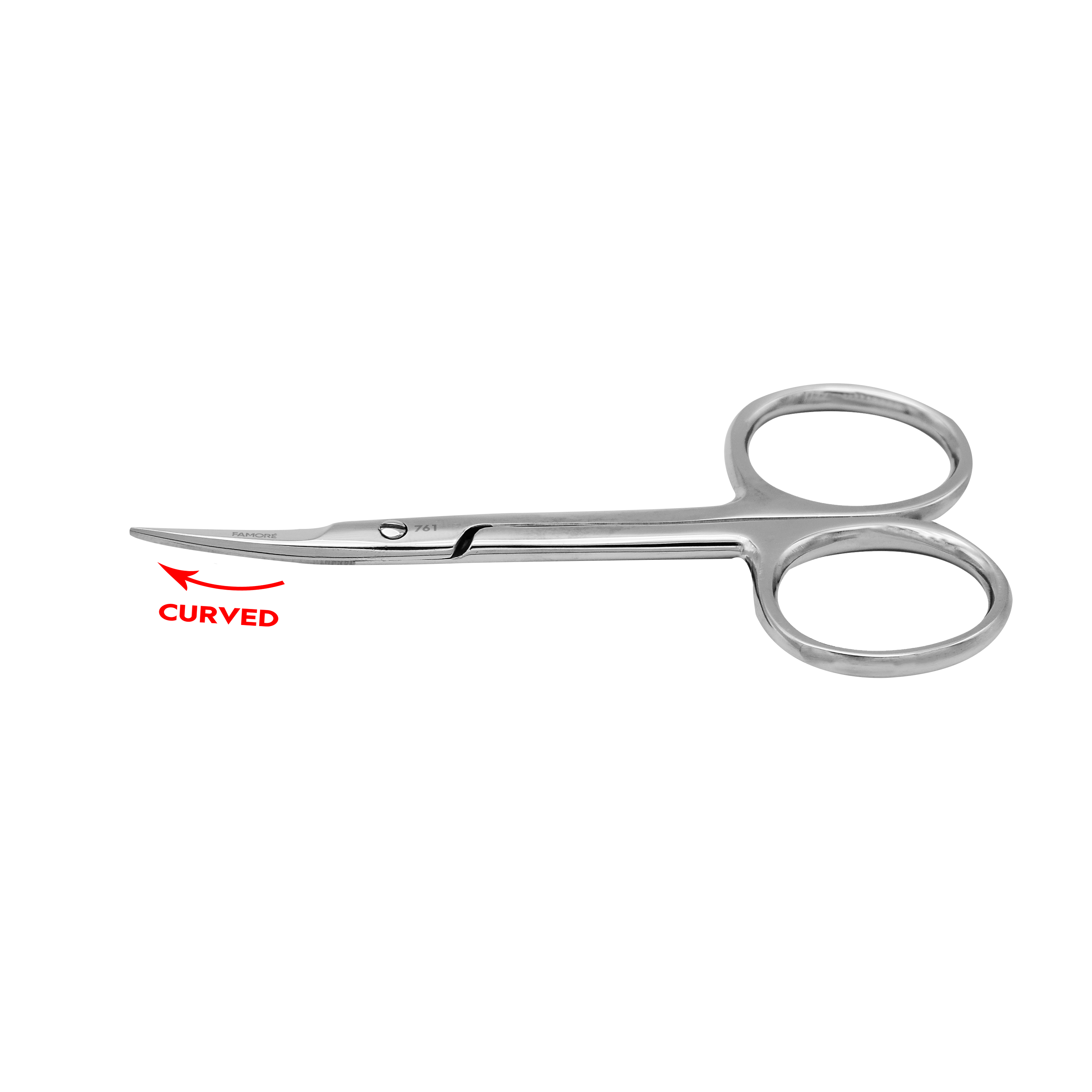 761 - 3.5" Curved Silver Scissors