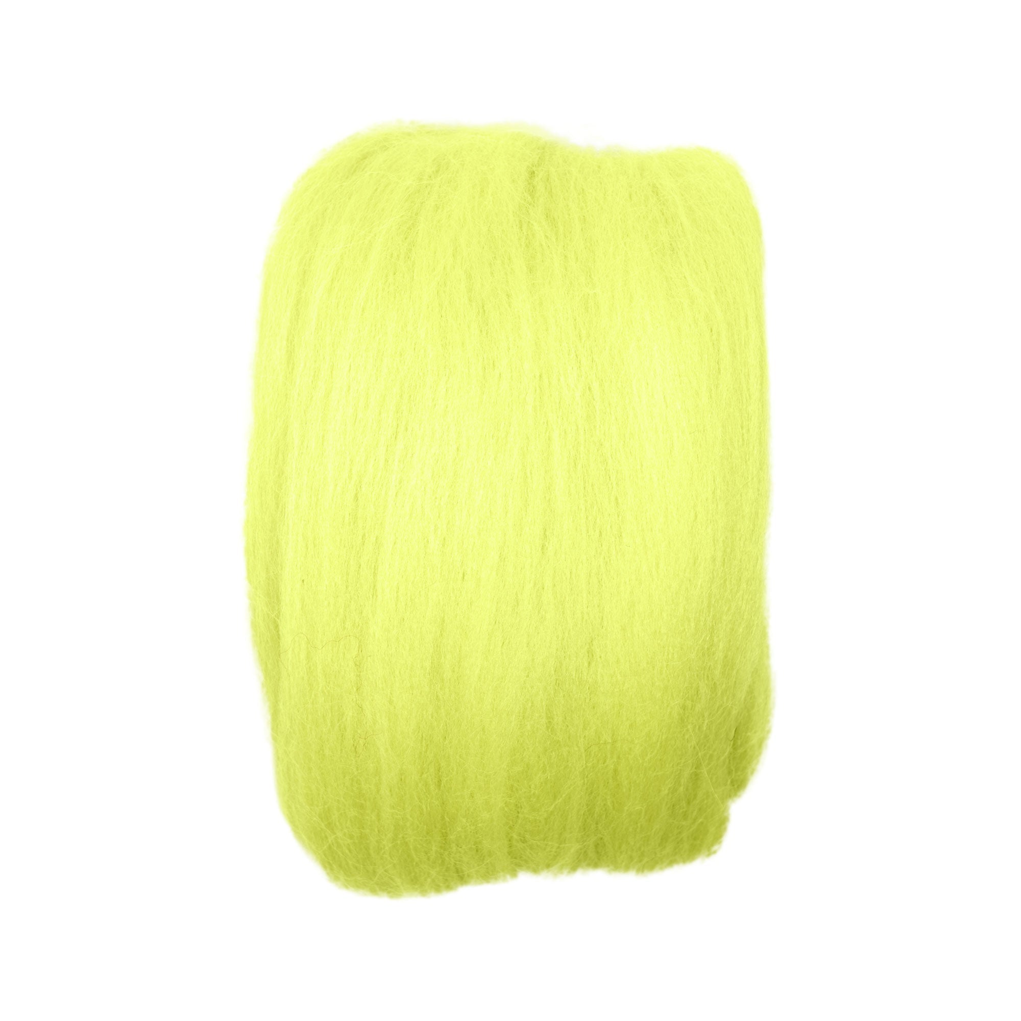 Natural Wool Roving (Lime Green)