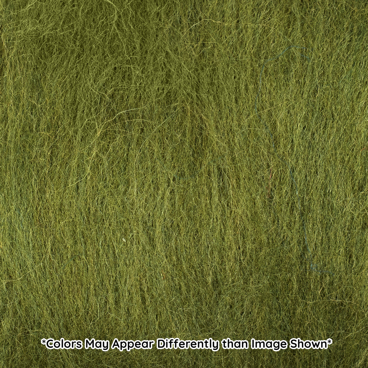 Natural Wool Roving (Moss Green)