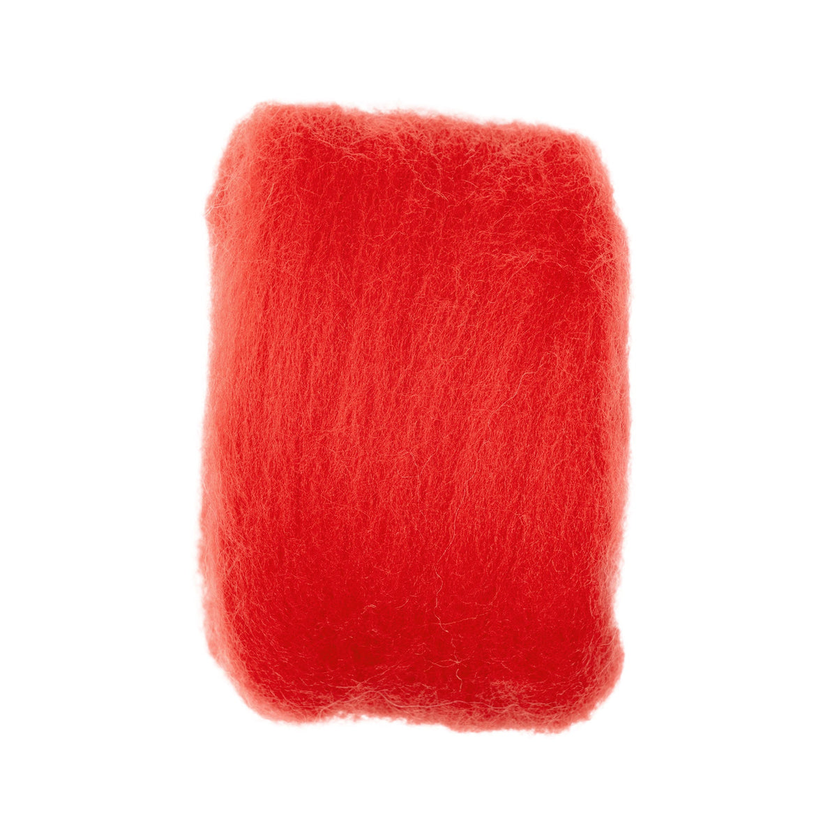 Natural Wool Roving (Red)