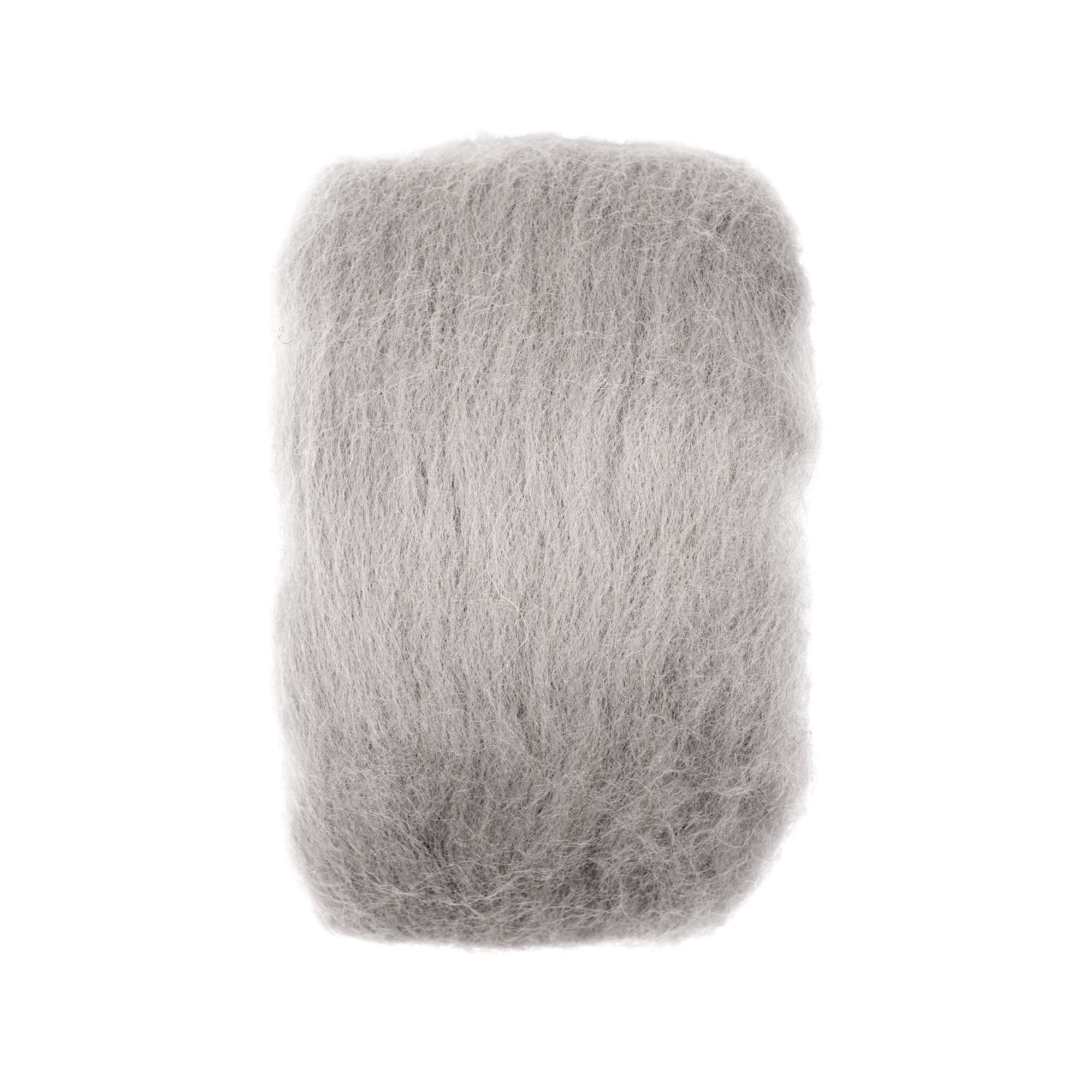 Natural Wool Roving (Ash)