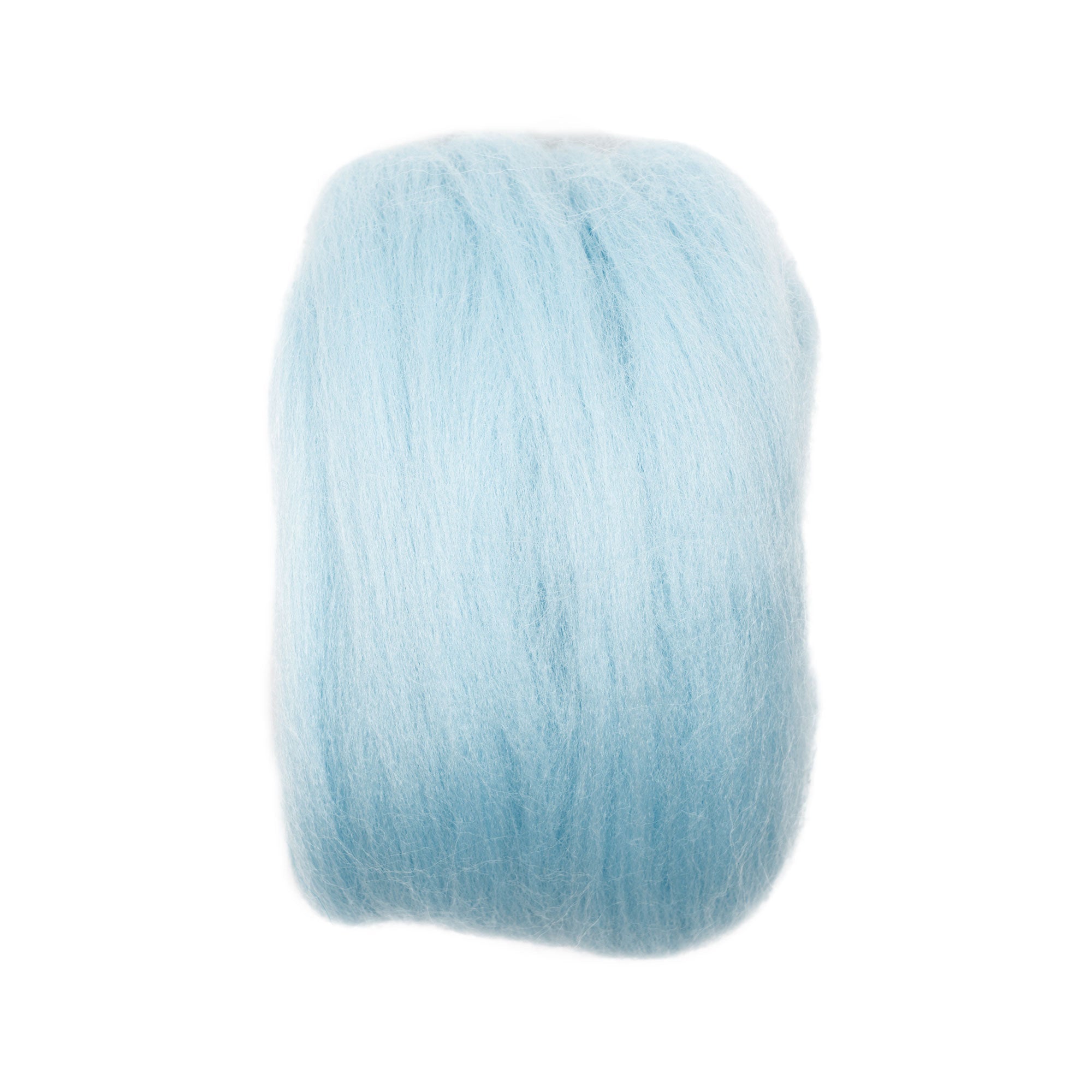 Natural Wool Roving (Light Blue)