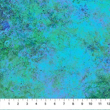 Blue Lagoon Stonehenge Multi Mixers Cotton Wideback Fabric