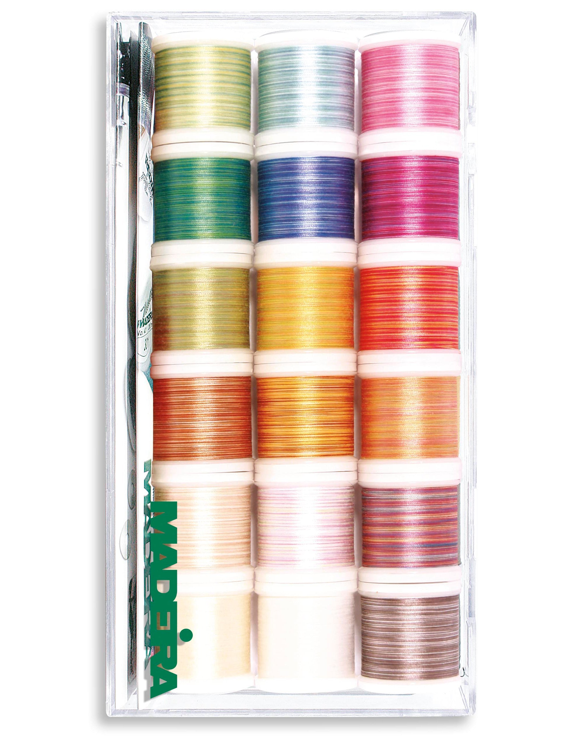 Cotona 50 - Assortment Box, 220-yard (200m) spools, 18 Variegated Colors