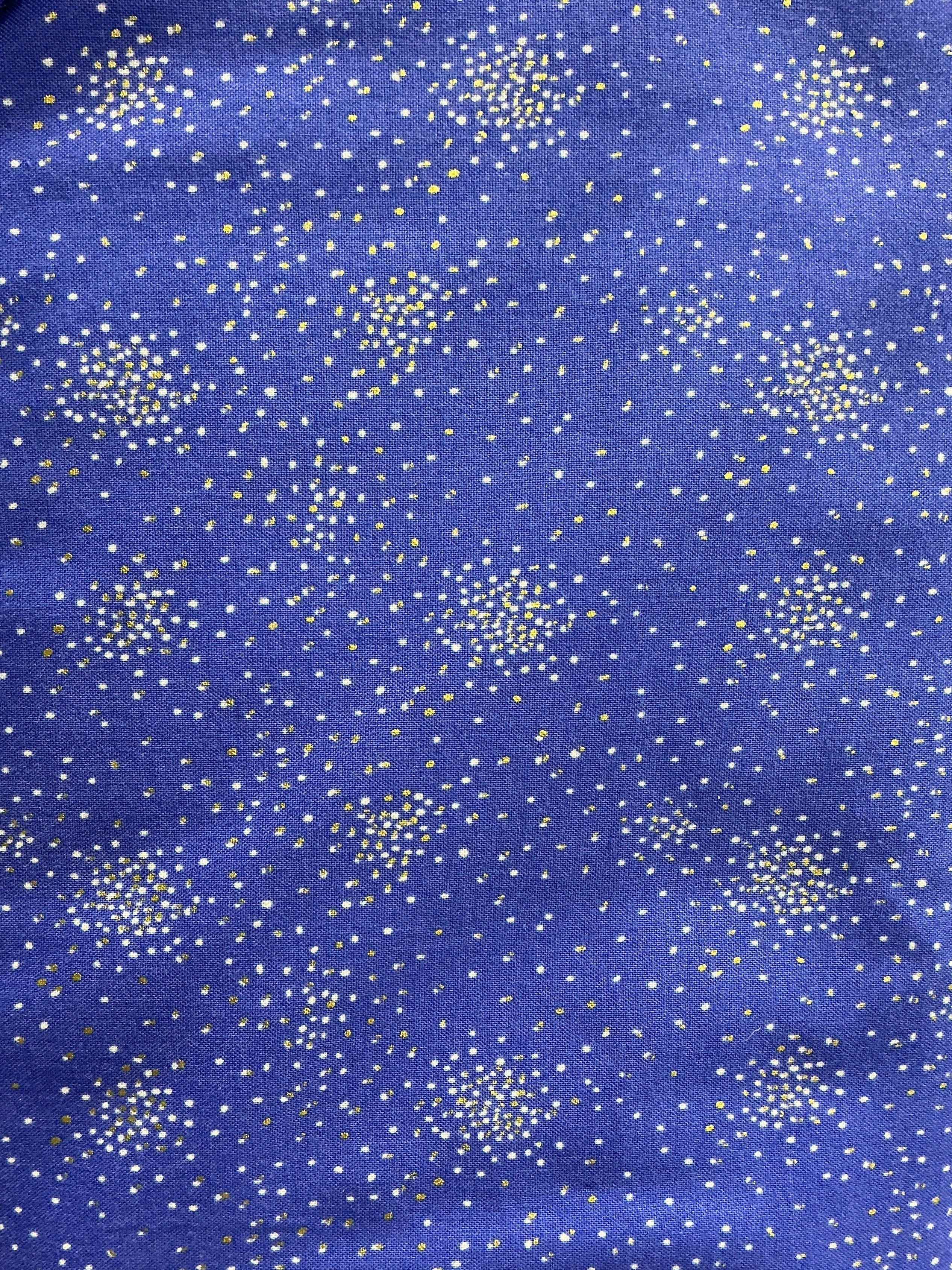 Blue Clusters Cotton and Steel Basics blender quilting fabric by RJR Fabrics