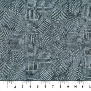 Banyan Dark Gray Hexies Neutral Cotton 44"/45" Fabric Per Yard