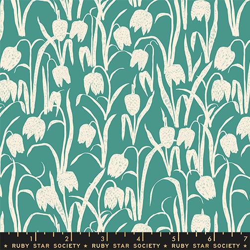 Ruby Star Society Reimagined Landscapes Watercrest Tulips RS6052 14 quilting fabric — modern tulip print