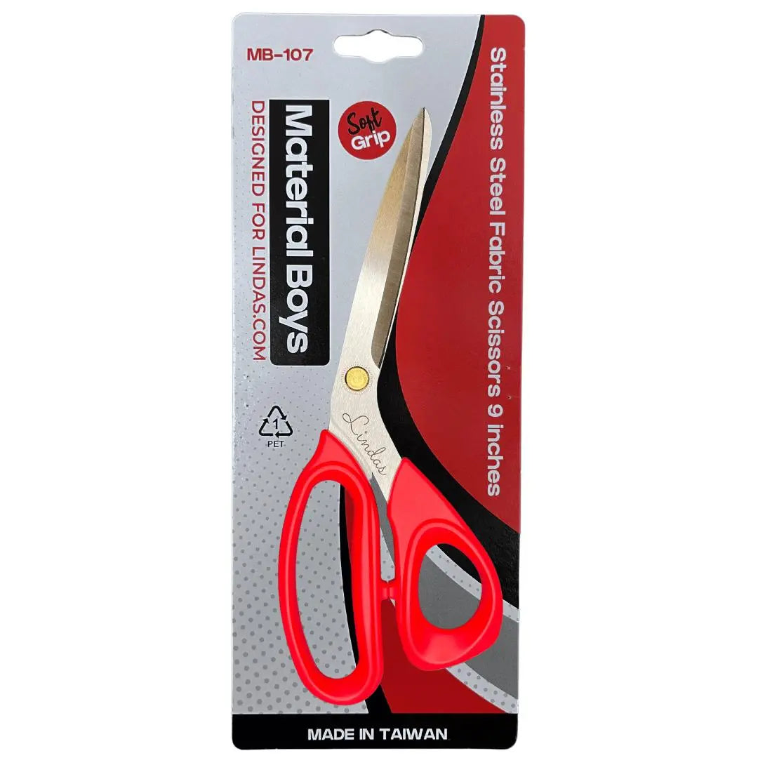 Material Boys - 9 Inch Stainless Steel Fabric Scissors - Linda's Electric Quilters