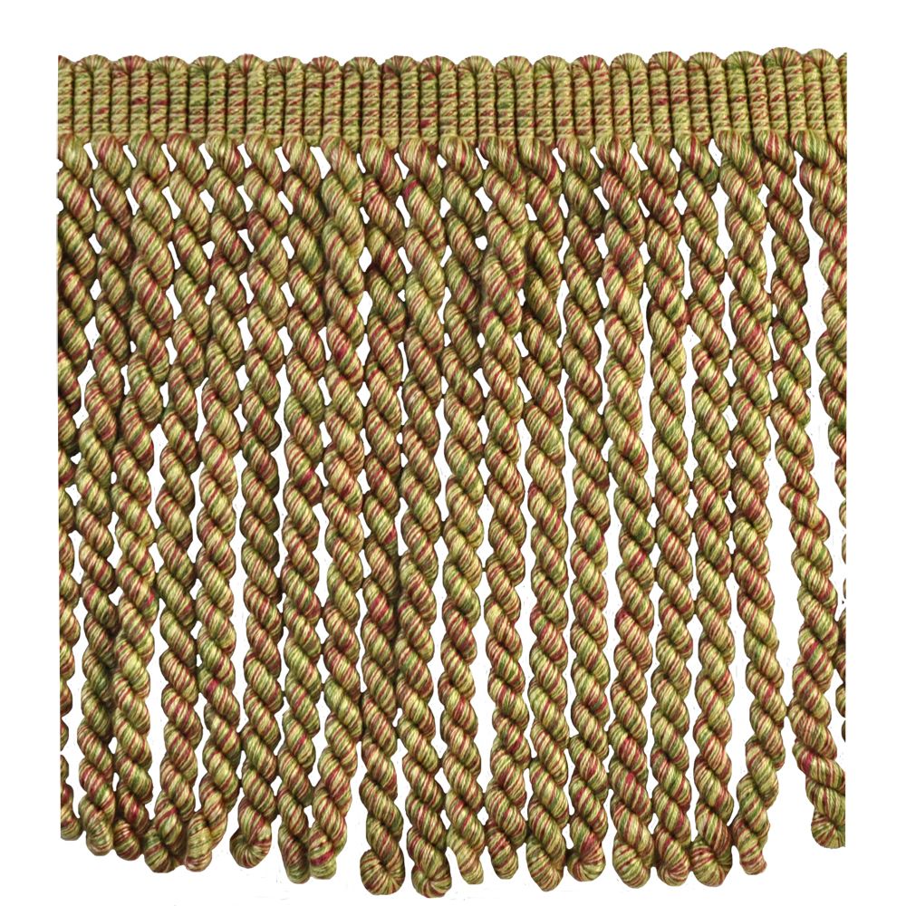 9-inch Bullion Fringe (5 Yard Roll) - BF-4010-29/80  Bright Yellow and Dark Rose