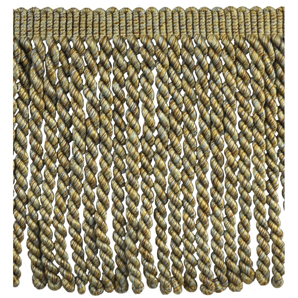 9-inch Bullion Fringe (5 Yard Roll) - BF-4010-83/03 Bronze and Light Blue