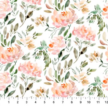 FIGO Refresh quilting fabric in White