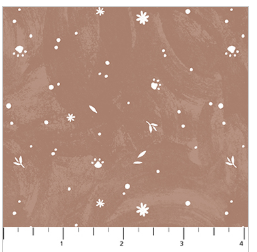 FIGO Paws and Play Paws quilting fabric in Rust