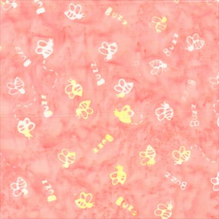 Anthology What's The Buzz buzzing bees pink batik