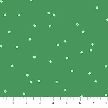 Green Stars Seasons Basics Cotton 44"/45" Fabric Per Yard