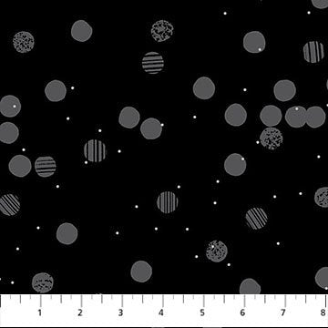 FIGO Seasons Basics snow quilting cotton fabric in Black