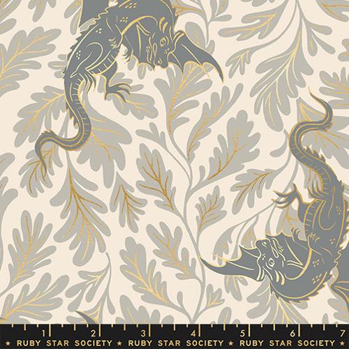Fireglow Metallic Oyster 43"/44" Cotton Fabric Per Yard