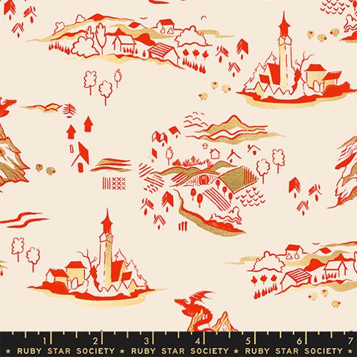 Fireglow Metallic Dark Ruby 43"/44" Cotton Fabric Per Yard