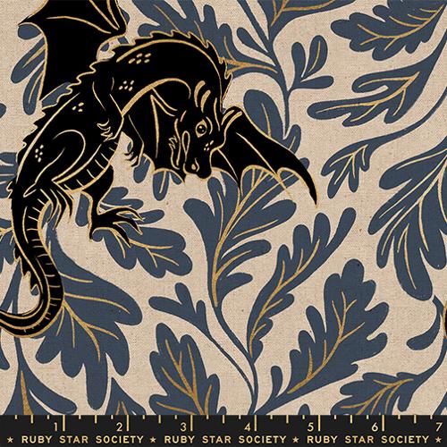 Fireglow Canvas Metallic Smoke 43"/44" Cotton Fabric Per Yard
