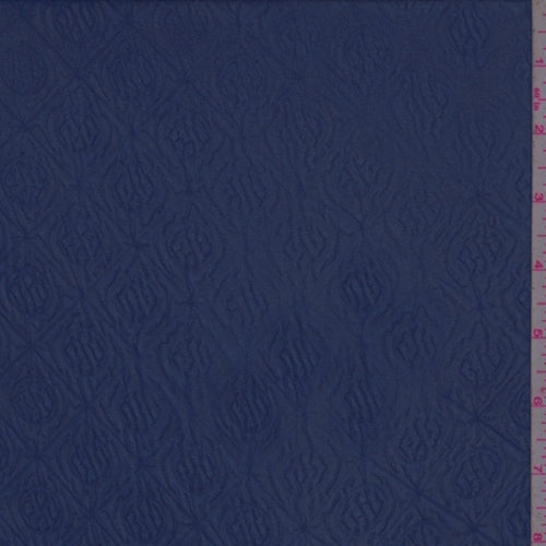 Violet Blue Deco Lattice Embossed Chiffon Fabric