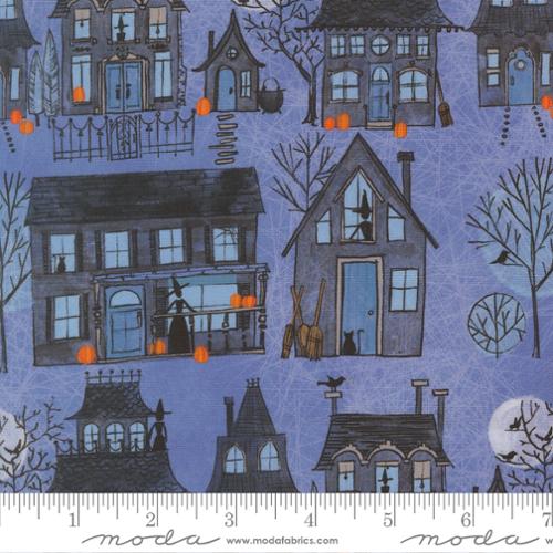 Coven Witch Village Dusk Cotton 44"/45" Fabric Per Yard