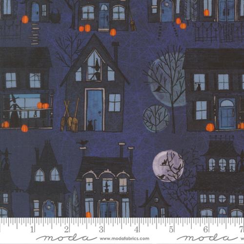 Coven Witch Village Midnight Cotton 44"/45" Fabric Per Yard