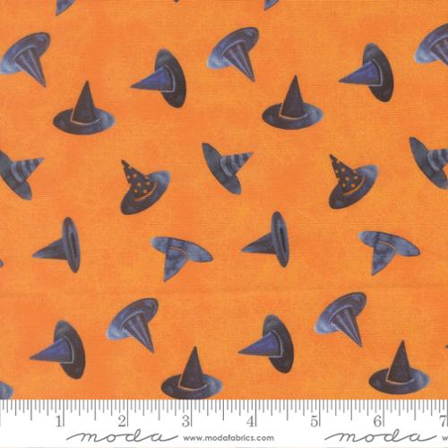Coven Witch Hats Pumpkin Cotton 44"/45" Fabric Per Yard