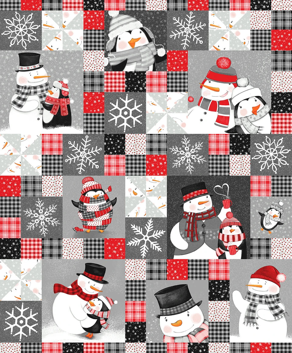 The Cool Club Charcoal Cheater 36" Cotton Flannel Panel