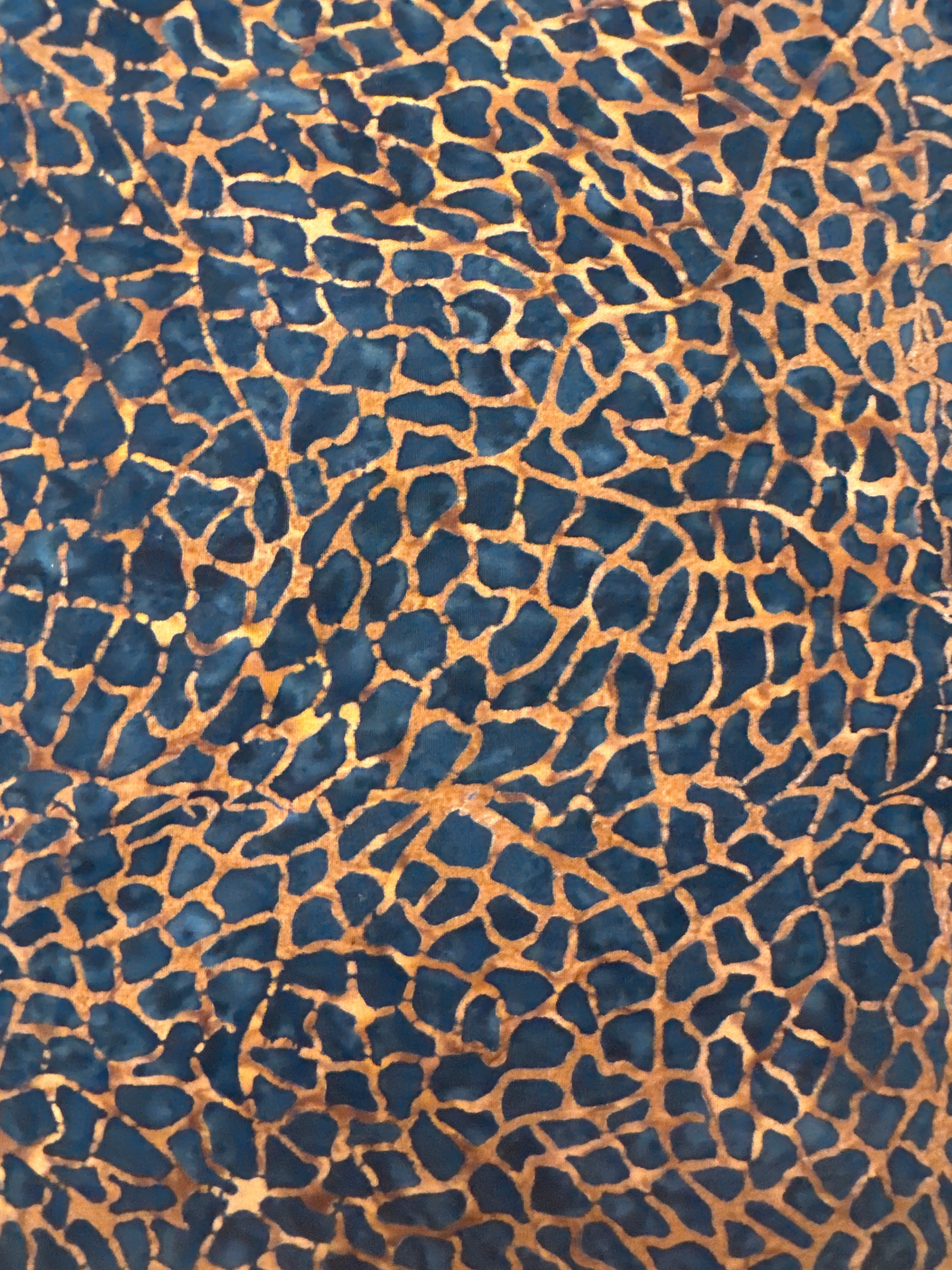 Blue Ridge Batik Navy and Rust quilting fabric by Moda
