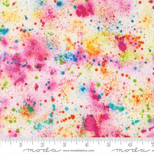Gradients Gallery Rainbow Blenders Paint Splatter Cotton 44"/45" Fabric Per Yard