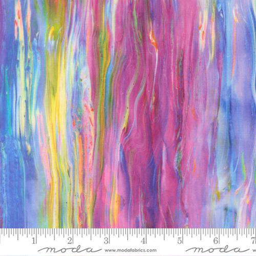 Gradients Gallery Rainbow Fluid Glaze Watercolor Cotton 44"/45" Fabric Per Yard