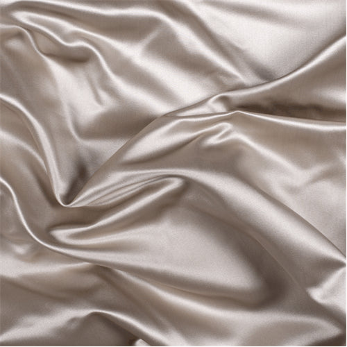 Runway Silks Pale Taupe Silk Duchess Satin Fabric - Reorderable