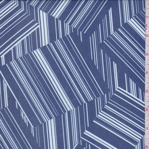 Navy/White Tossed Patchwork Power Mesh Fabric