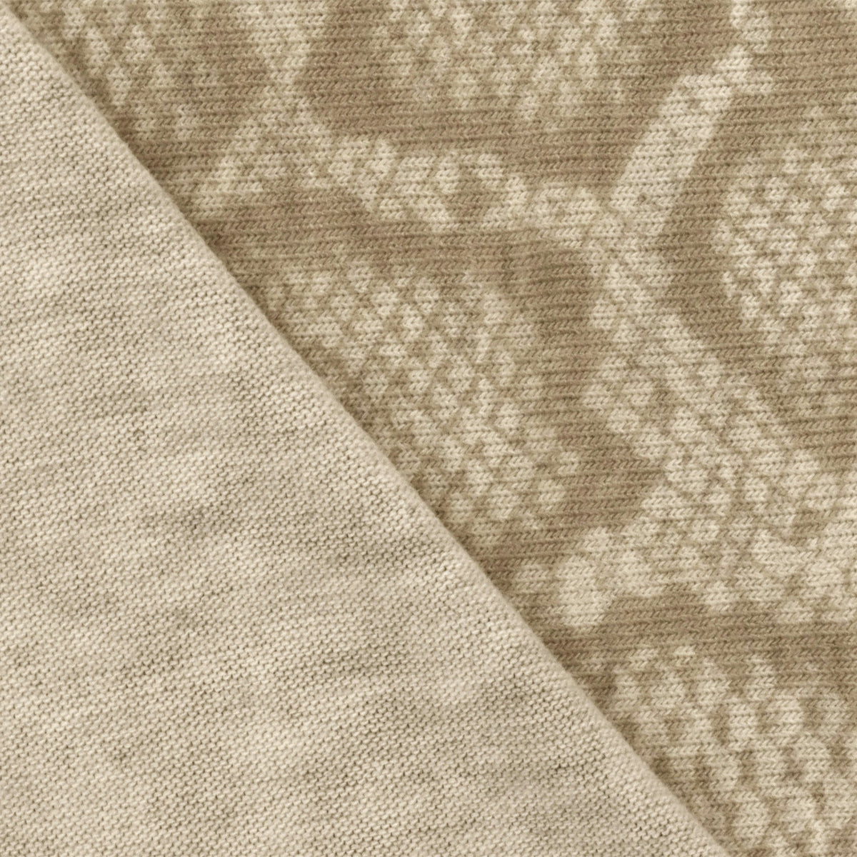 Sand Beige  Reptile Printed Stretch Jersey Knit Fabric