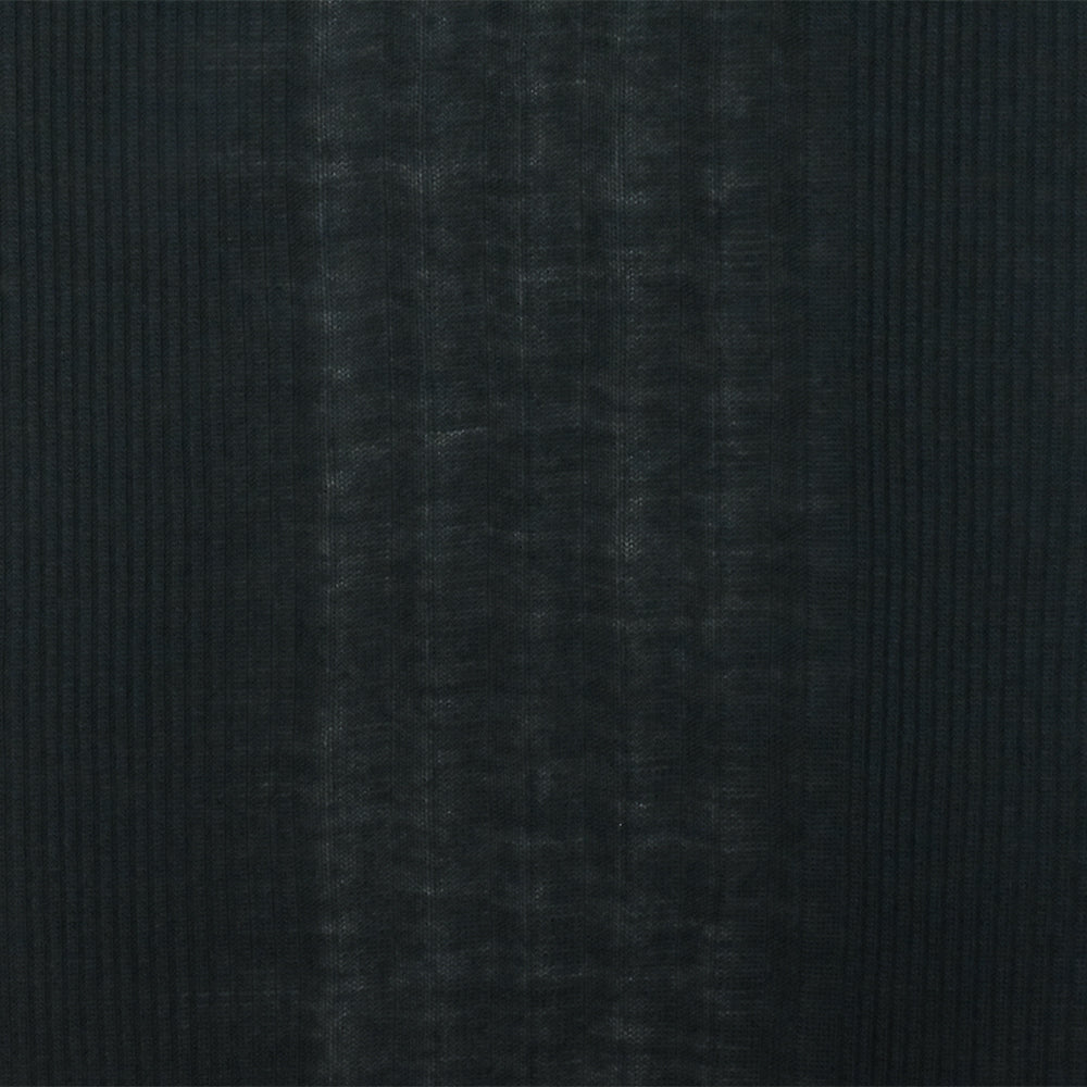 Smoked Black Multi Rib Knit Fabric