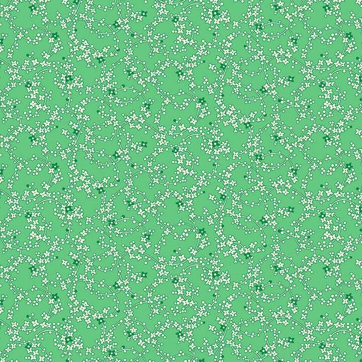 Henry Glass Nana Mae V quilting cotton in Green 9690 66