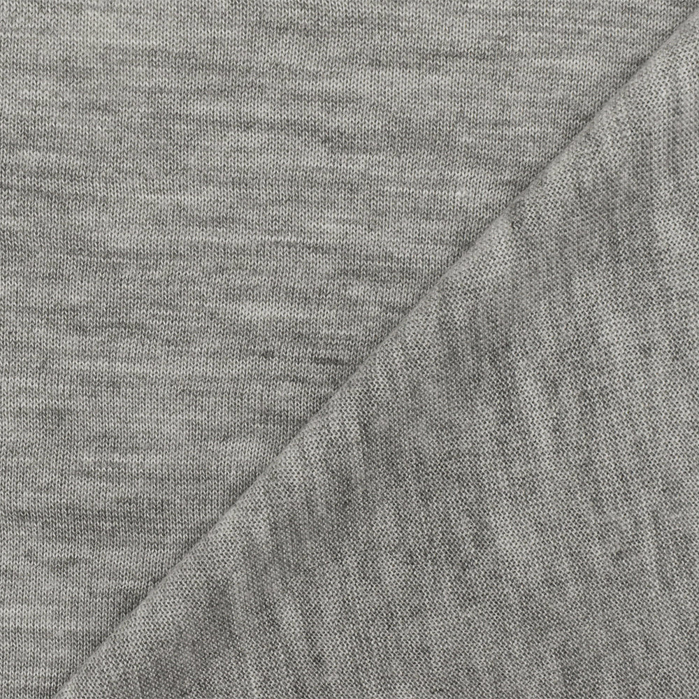 Heather Simple Gray-Gray Stretch Rayon Jersey Knit Fabric