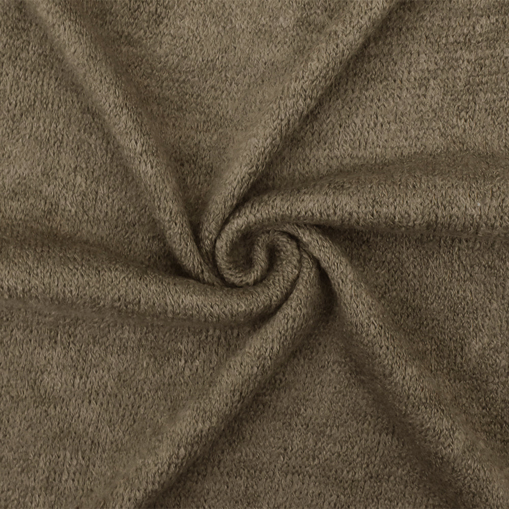 Sahara Brown Textured Stretch Acrylic Jersey Knit Fabric