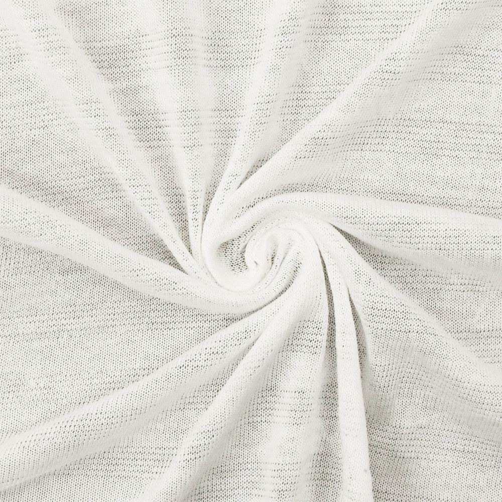 Mist Ivory Striped Stretch Jersey Knit Fabric