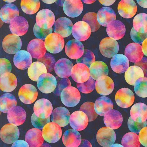 Gradients Gallery Quilting Cuddle Watercolor Dots Black Cotton 44"/45" Fabric Per Yard