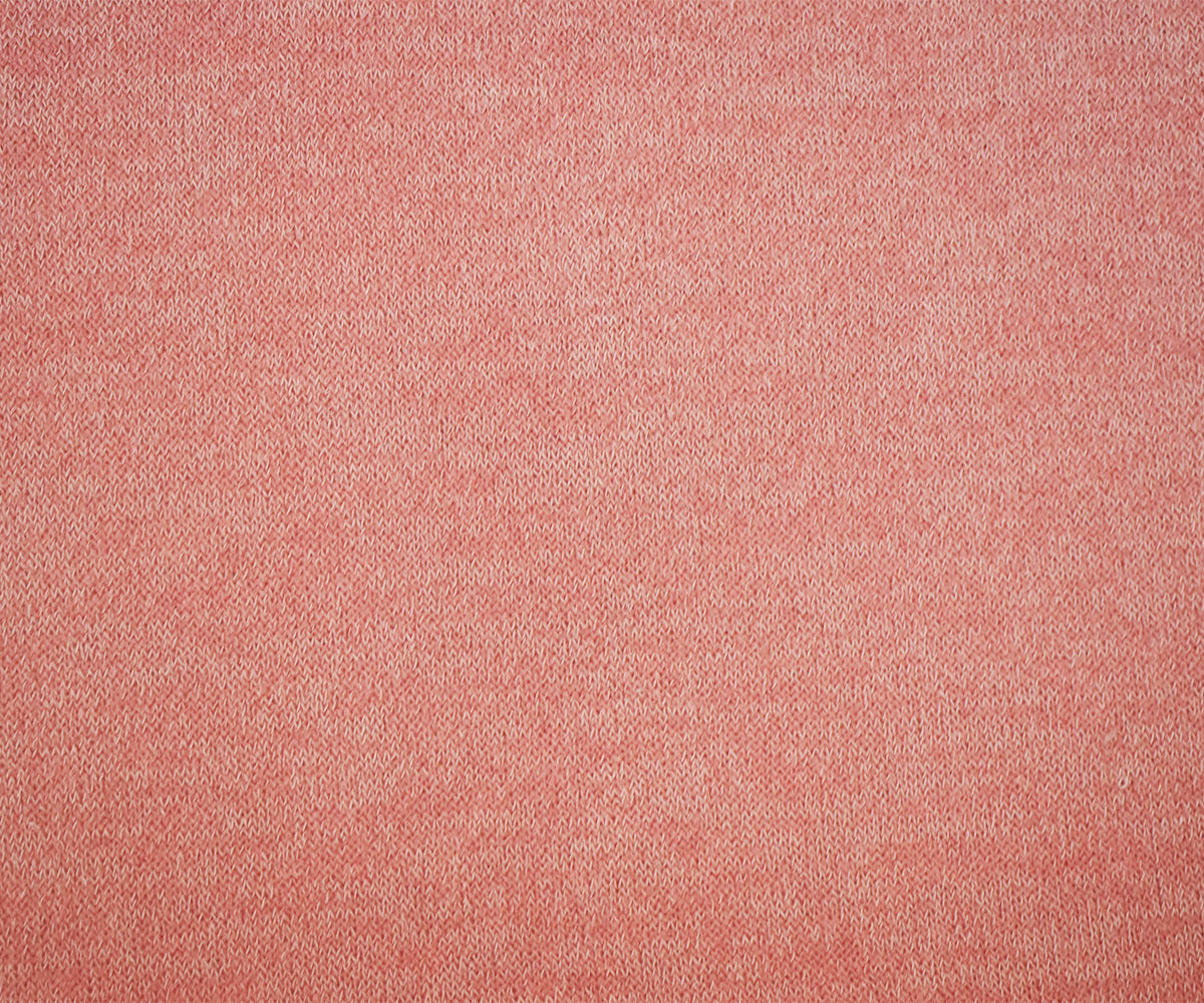 Orange-White Poly Stretch Spandex Textured Jersey Knit Fabric