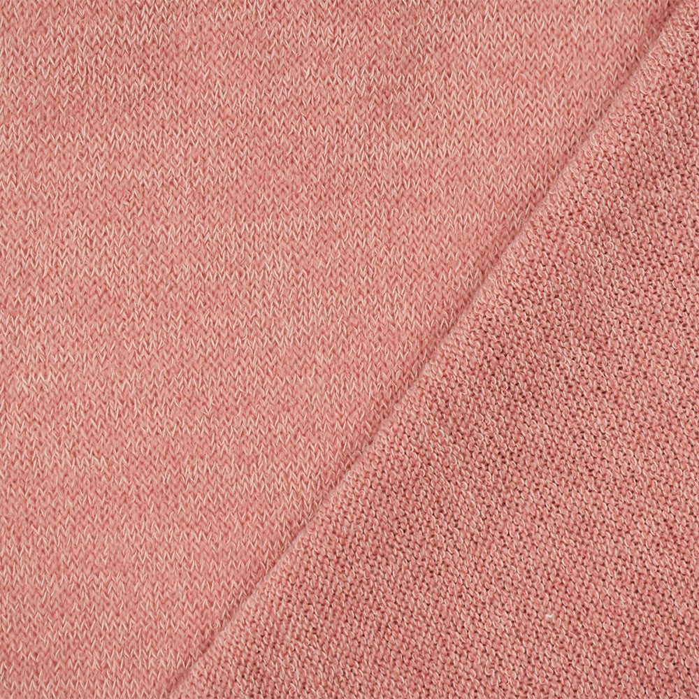 Orange-White Poly Stretch Spandex Textured Jersey Knit Fabric