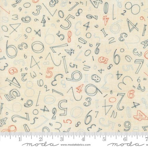 Data Numerals Lovelace Cotton 44"/45" Fabric Per Yard