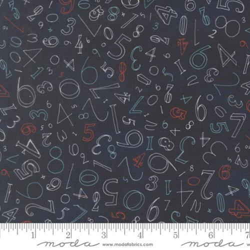 Data Numerals Hawking Cotton 44"/45" Fabric Per Yard