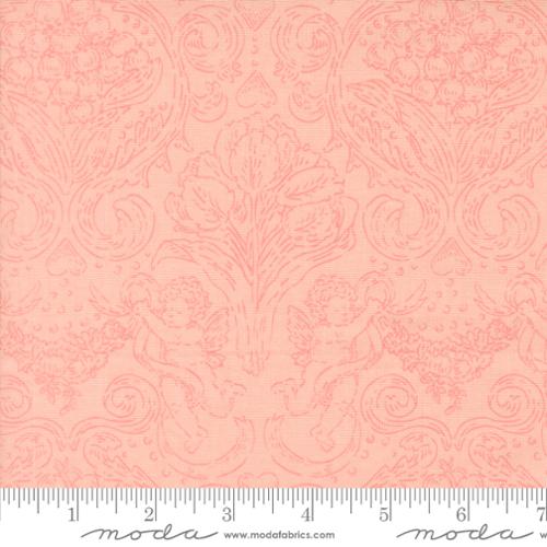 Je Taime Pure Love Jacquard Blush Cotton 44"/45" Fabric Per Yard