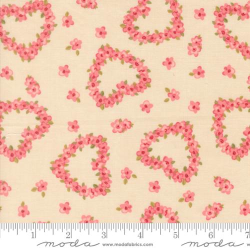 Je Taime Flower Heart Lace Cotton 44"/45" Fabric Per Yard