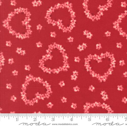 Je Taime Flower Heart Rose Cotton 44"/45" Fabric Per Yard