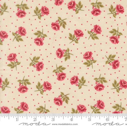 Je Taime Roses Are Red Lace Cotton 44"/45" Fabric Per Yard