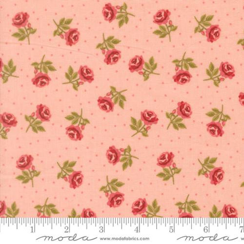 Je Taime Roses Are Red Blush Cotton 44"/45" Fabric Per Yard