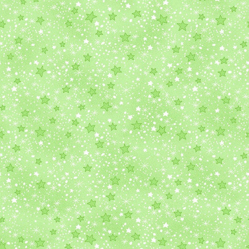 Comfy Flannel - Stars - Green  44"/45" Cotton Flannel Fabric per yard