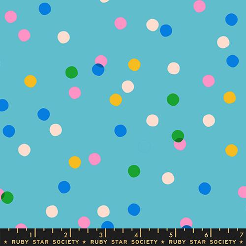 Sparkle Mart Dark Turquoise Spritz Blenders Vintage Retro Kitsch Cotton 43"/44" Fabric Per Yard